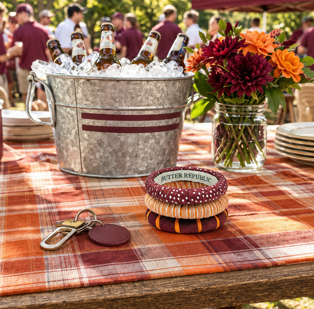 Maroon + Orange