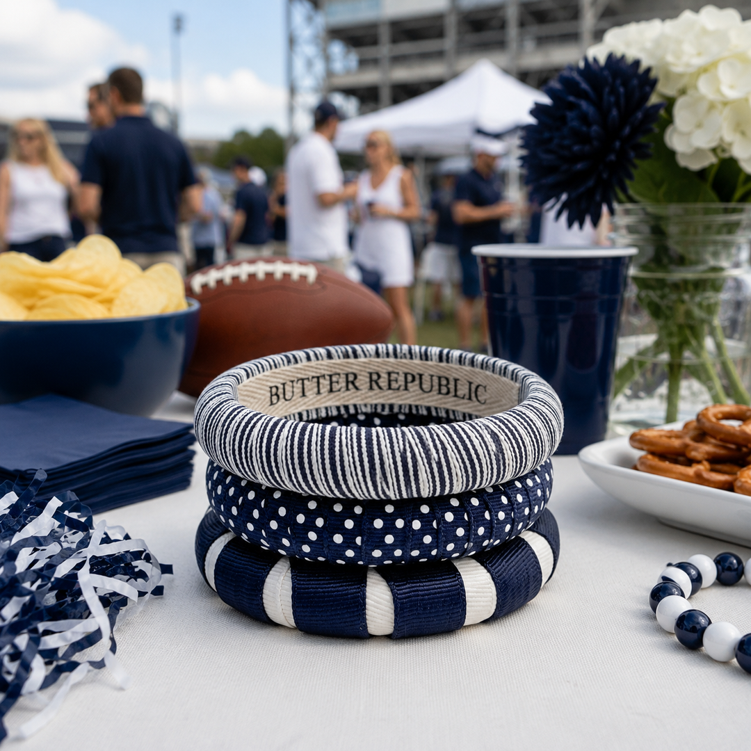 Navy Blue + White