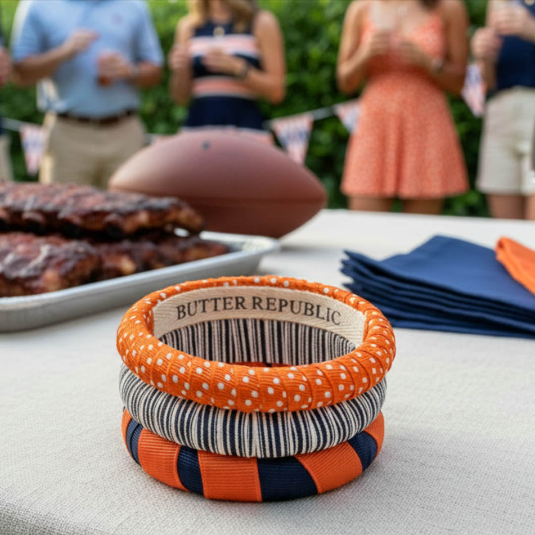 Navy Blue + Orange