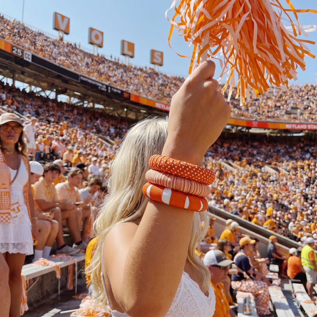 Orange + White Game Day Stack