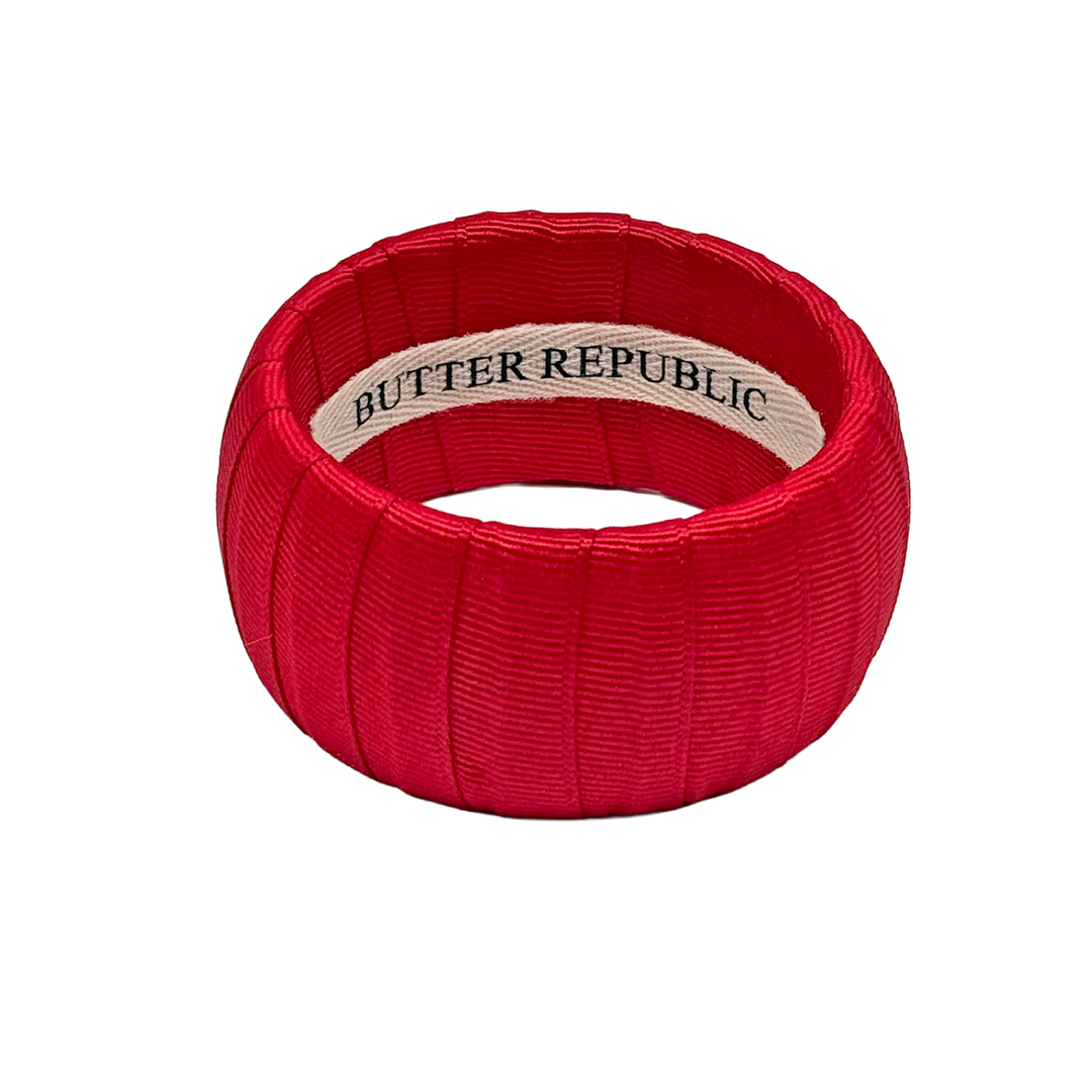 Red grosgrain Butter Republic bracelet, wide width