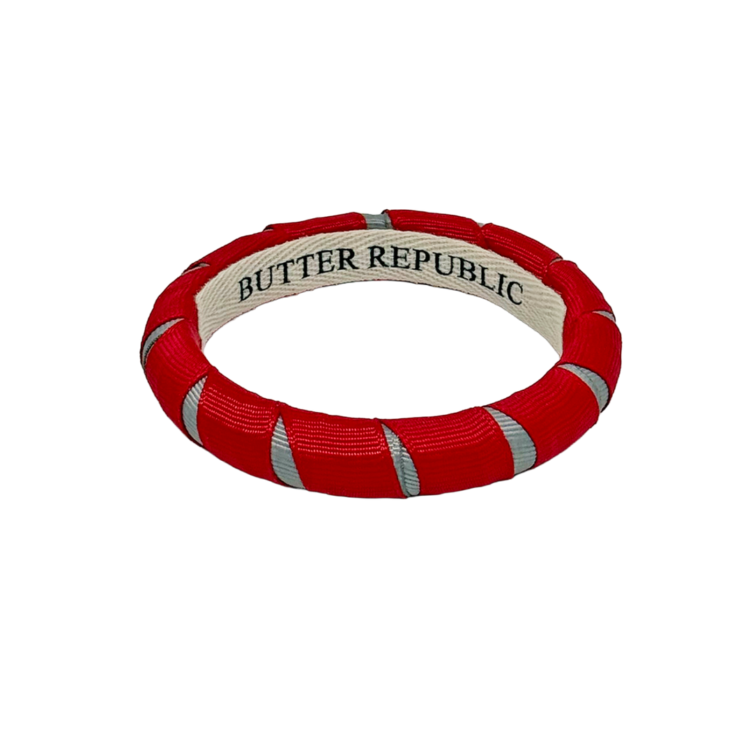 Scarlet and gray Butter Republic bracelet