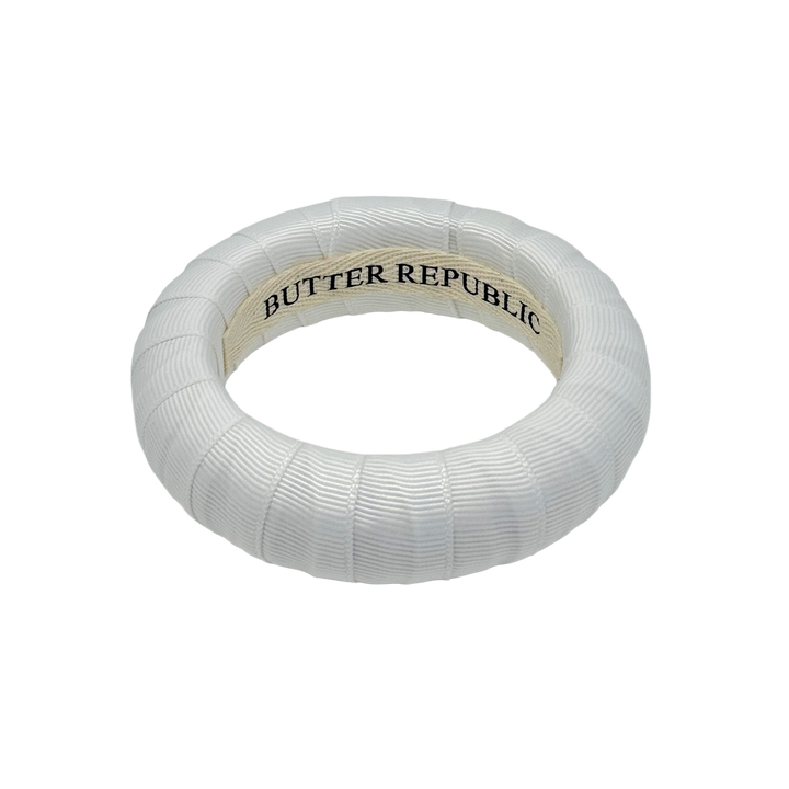 White bracelet with &